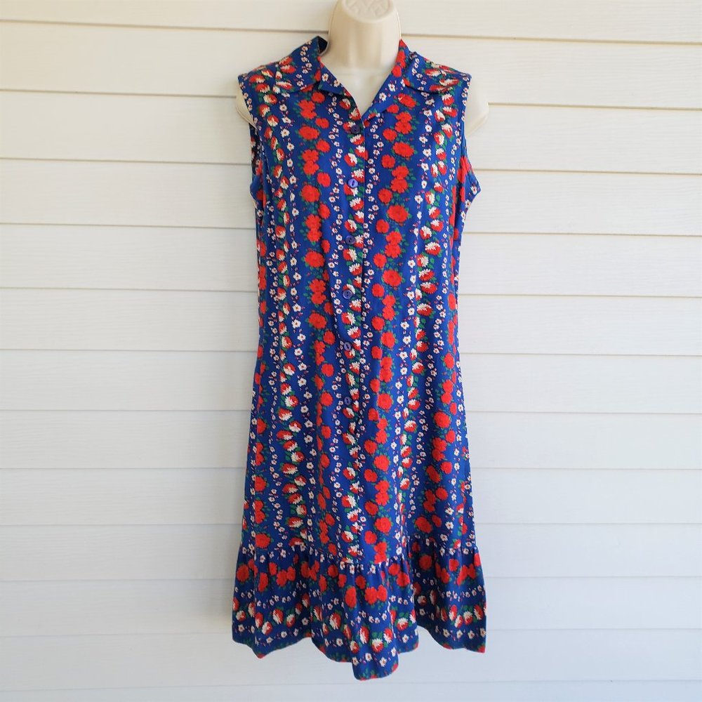 Vintage 60s cotton floral shift dress by Kay Whitner